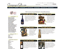 Tablet Screenshot of champagnegifts.com